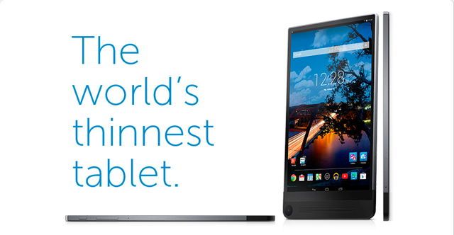 Tablet Dell Venue 8 7000 was the thinnest device with a 3D-camera