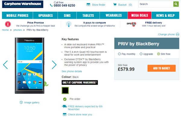 BlackBerry Priv: the characteristics and the price of Android-smartphone