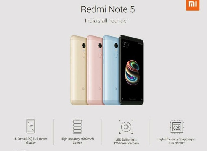 Full characteristics of Xiaomi Redmi Note 5 Pro