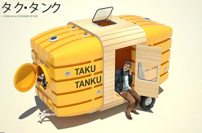 TAKU TANKU - A HOUSE THAT CAN BE TOWED BY BICYCLE