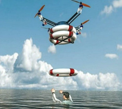 Drones UAV will be used for saving drowning