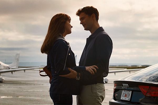 Jamie Dornan and Dakota Johnson in the new trailer Fifty Shades of Grey