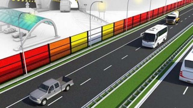 Noise barriers with solar panels are tested in the Netherlands