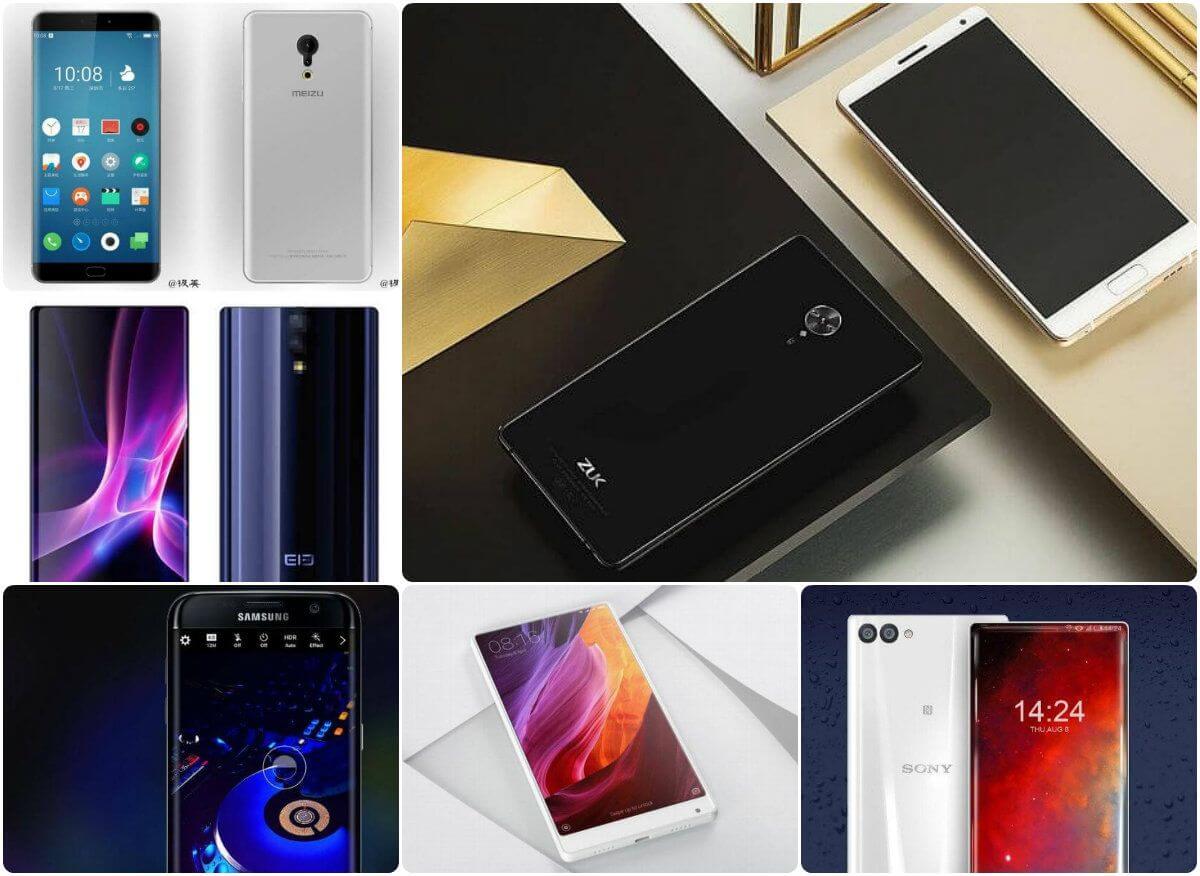 Frameless smartphones 2017 - list, review - Samsung Galaxy S8 Edge, Sony Xperia Edge, Elephone S8, ZUK Edge and other