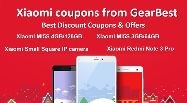 Xiaomi coupons from GearBest: Xiaomi Square IP camera, Xiaomi Mi5S and more