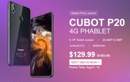 Cubot P20 Flash Sale