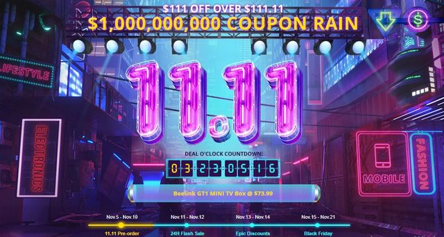 11.11 Pre-Heat Singles' Day GearBest