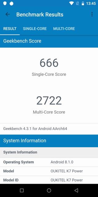 Oukitel K7 Power review hands-on geekbench 4 benchmark