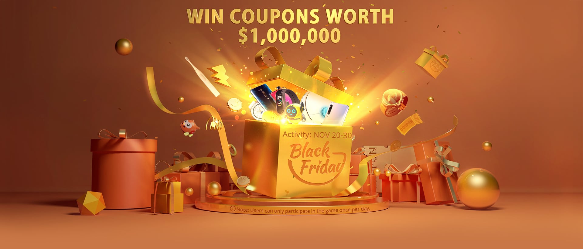 GearBest Black Friday 2019 - Coupon Rain - Win $1.000.000 of Coupons