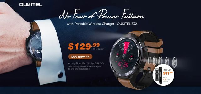 Oukitel Z32 First Review: Smartwatch with Wireless Charging